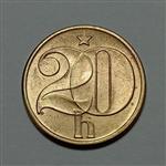 سکه کلکسیونی ۲۰ هلر کمیاب چکسلواکی  (کیفیت بانکی)