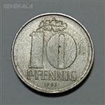 سکه کلکسیونی ۱۰ فنیگ آلمان شرقی ۱۹۸۳ (کیفیت بانکی)