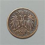 سکه خارجی ۲ هلر کمیاب اتریش مجارستان ۱۸۹۵