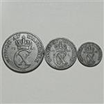 ست سکه های ۱-۲-۵ اوره کمیاب دانمارک ۱۹۴۴