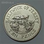 سکه کلکسیونی ۱۰ پنس جرزی ۲۰۱۰ ملکه الیزابت – کمیاب