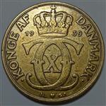 سکه کلکسیونی ۲ کرون بسیار کمیاب دانمارک ۱۹۳۹