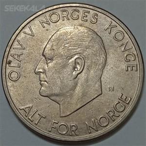 سکه خارجی ۵ کرون کمیاب نروژ ۱۹۶۸ 