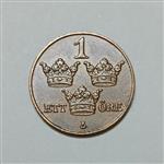 سکه کلکسیونی ۱ اوره بسیار کمیاب سوئد ۱۹۳۰