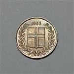 سکه کلکسیونی ۱۰ آورار کمیاب ایسلند ۱۹۶۶