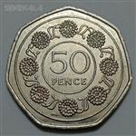 سکه کلکسیونی ۵۰ پنس بسیار کمیاب جبل الطارق ۱۹۸۸