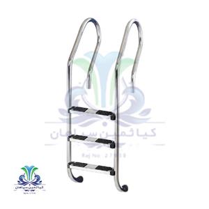 پله استخری با کف استیل 3 پله