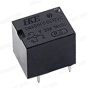 رله 5 پین 20 آمپر 16 ولت CMA51H-S-DC12V-C HKE MILLION