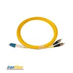 پچکورد فیبر نوری LC-FC/UPC/SM/DX/2mm/15M