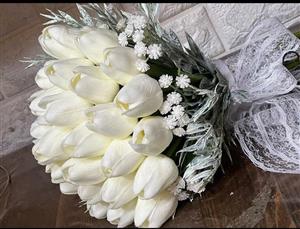 دسته گل عروس لاله مصنوعی