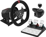 PXN V10 Steering Wheel with Real Force Feedback Driving Wheel and 6 1 Speed Shifter and Adjustable Magnetic Pedals Stainless Steel Paddle Shifters for PS4 Xbox Series XS PC Xbox One