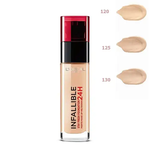 کرم پودر 24 ساعته شیشه ای اینفالیبل لورال شماره 125 LOREAL
