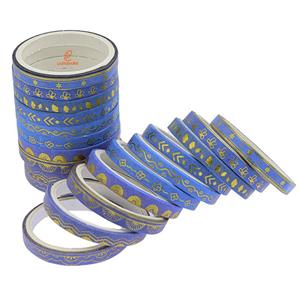 چسب نواری طرحدار 2209 یاسی و آبی واشی