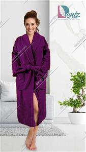 حوله تن پوش با طرح ساده رنگ بنفش