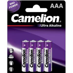 باتری نیم قلمی کملیون اولترا الکالاین پک 4 عددی Camelion Ultra Alkaline AAA Battery Pack of 