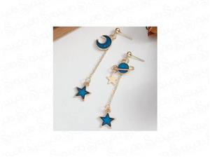 گوشواره زنانه ماه و مشتری و ستاره آویز 15954