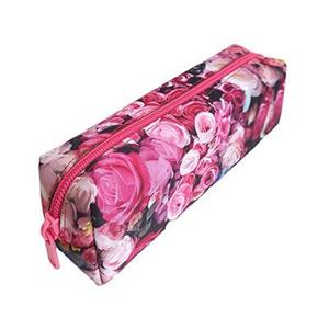 جامدادی پارچه ای تک زیپ طرح گل یاس بهشت