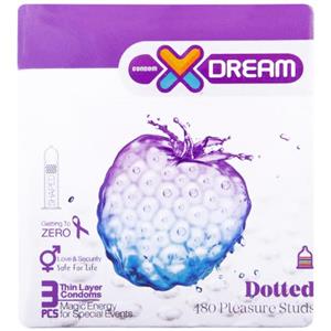 کاندوم خاردار ایکس دریم Xdream Dotted بسته 3 تایی 