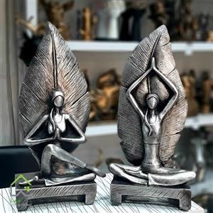 مجموعه مجسمه یوگا برگی