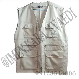 جلیقه مهندسی و خبرنگاری طوسی روشن