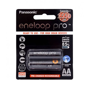 باتری قلمی ژاپنی شارژی پاناسونیک Eneloop Pro BK-3HCDE
