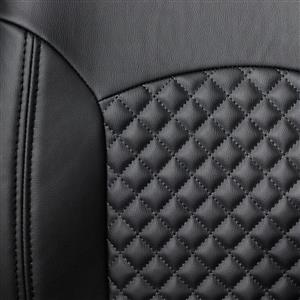 روکش صندلی خودرو ساینا و تیبا یک تمام چرم مدل خزر گلدوزی ریز مربع