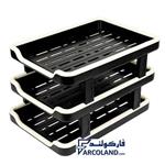 کازیه پلاستیکی سه طبقه مدل ER-3 فارسا باکس | Letter Tray 3-Layer File Holder Data Shelf Storage Farsa Box 