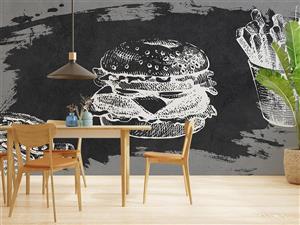 پوستر دیواری فست فود برگر W10215300