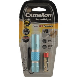 چراغ قوه کملیون مدل Super Bright Pocket کد T5012 Camelion Super Bright Pocket Aluminium LED Torch T5012 Camping Flashlight