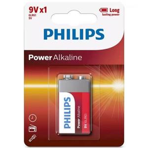 باتری کتابی فیلیپس Power Alkaline 9V Philips Power Alkaline 9V