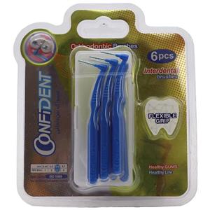 مسواک بزرگسال ایزو 3 بین دندانی 6 عددی کانفیدنت 