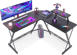 VARWANEO MiniDeer L-Shaped Desk 50.8in Computer Corner Desk Home Gaming Desk Office Writing Workstation w Large Monitor Stand Space-Saving Easy to Assemble ((50.8in 50.8in)(W)x18.2in(D)x29.5in(H)) - ارسال 10 الی 15 روز کاری