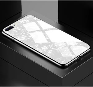 قاب محافظ طرح دار براق اپل Makavo Glass Marble Case | iphone 7 Plus