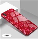 قاب طرح دار آیفون Makavo Tempred Glass Marble Case iphone XS 