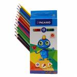 مداد رنگی 12 رنگ جعبه مقوایی طرح آدم فضایی پیکاسو PICASSO