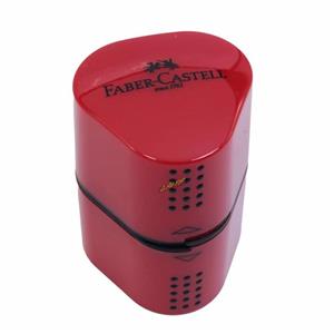 تراش 3 سوراخ مخزن دار قرمز فابرکاستل FABERCASTELL