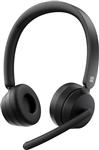 Microsoft Modern Wireless Headset HeadsetComfortable On-Ear Stereo Headphones with Noise-Cancelling Microphone USB-A dongle Controls PC/Mac Certified for Teams Black ارسال 10 الی 15 روز کاری 