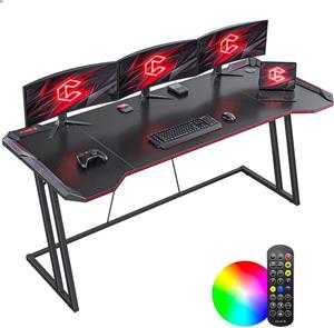 میز گیمینگ مدل CubiCubi Gaming Desk with LED 63 Inch - ارسال 15 الی 20 روز کاری