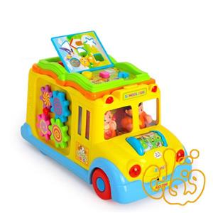 اتوبوس لگوی نشکن Huile  toys. مدل 796