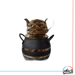 کتری قوری استیل رنگی طلایی کد 4
