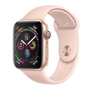 ساعت هوشمند اپل واچ سری 4 مدل 40 میلی متری با بند صورتی و بدنه آلومینیومی طلایی Apple Watch Series 4 40mm gold Aluminum with Case pink Sport Band