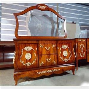 آینه کنسول معرق، چوب روس درجه یک و رنگ پولیشی چند لایه با دوام دارای ضمانت