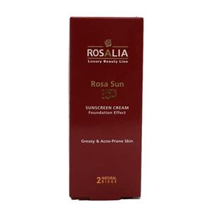 کرم ضد آفتاب رنگی (بژ طبیعی 2) اس پی اف 50 مناسب پوست چرب 40 میل رزالیا/رزا سان