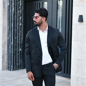 تک کت مردانه مشکی کد 16344