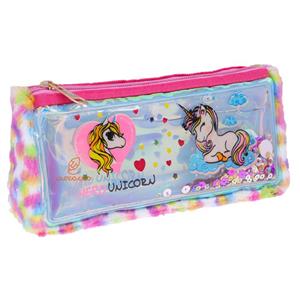 جامدادی پولیشی آکواریومی خال خال رنگی طرح یونی کورن هیرو HERO