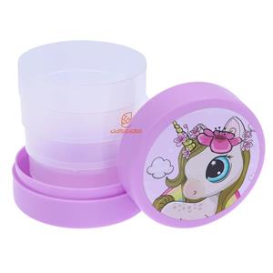 لیوان تاشو فانتزی 8867 طرح یونی کورن چشم آبی لیدر LEADER