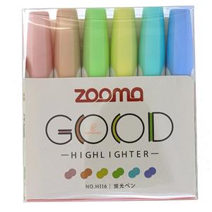 ماژیک علامت گذار پاستیلی H116 بسته 6 عددی ZOOMA