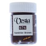 گواش قهوه ای سوخته (Vandyke Brown) کد 676 وستا VESTA