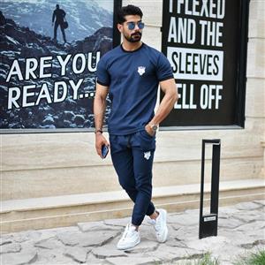 ست تیشرت و اسلش مردانه NAKED WOLF کد 16821