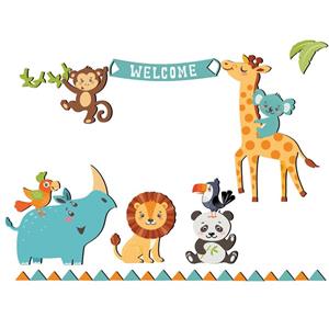 استیکر چوبی ژیوار طرح welcome